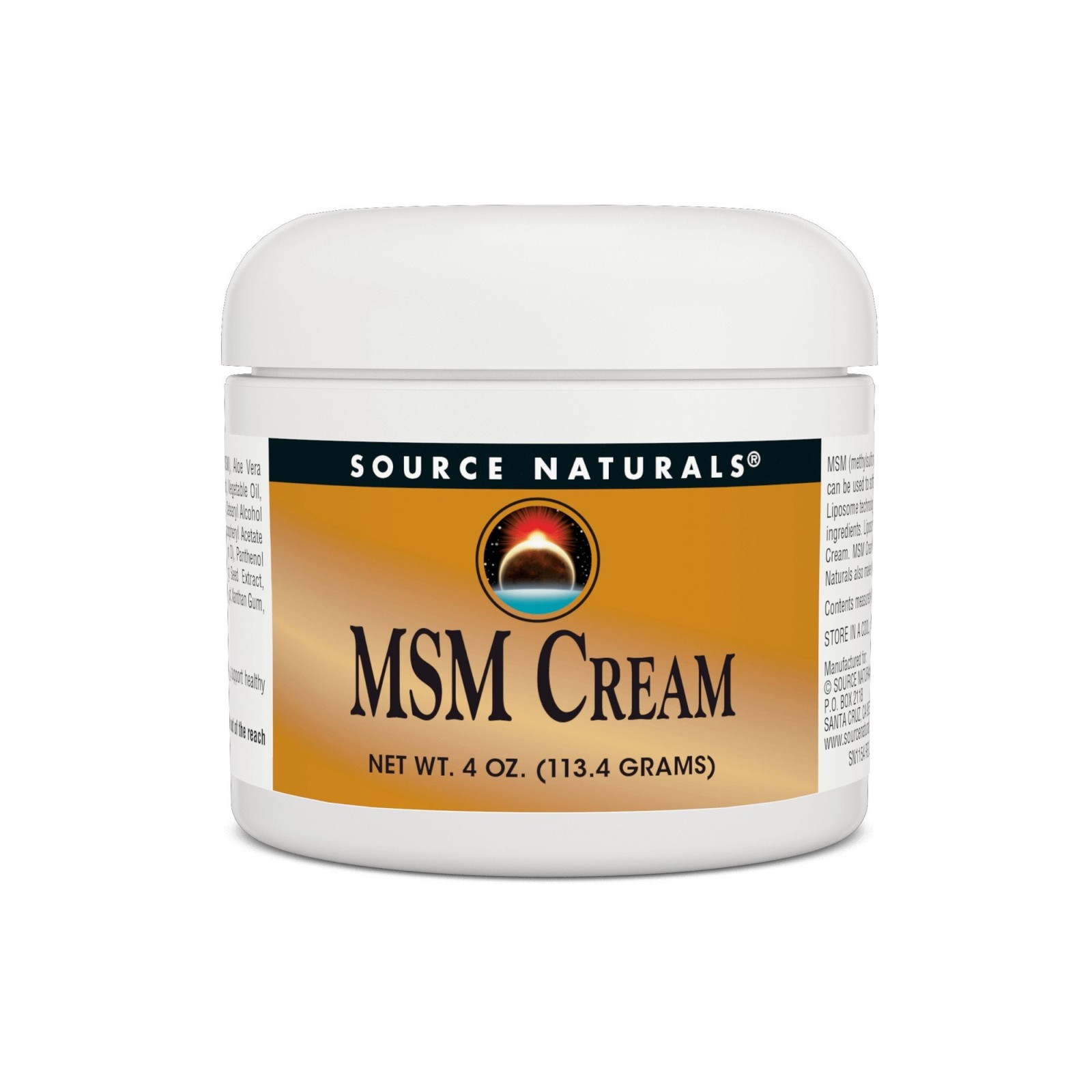 Source Naturals, Inc. Крем с МСМ (метилсульфонилметан) 4 унции Крем