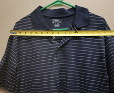 PGA Tour Pro Series Polo Shirt Men  s XL Golf Club Athletic Fit Striped