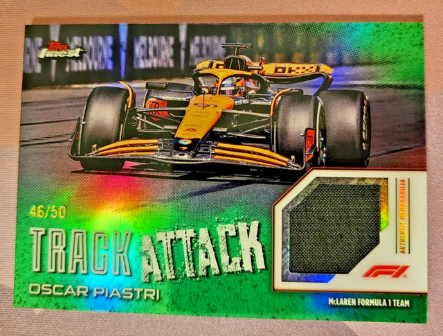 2024 Topps Finest Formula 1 Oscar Piastri Track Attack Relic 46 /50 #TAR-PIA