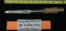 Vintage Douglass Mfg Co 3/8" Socket Mortice Wood Chisel Lam. Steel