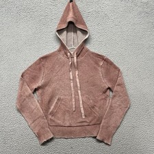 Zadig  Voltaire Cashmere Sweater Women XS Pink Hoodie Lightweight Knit Pullover