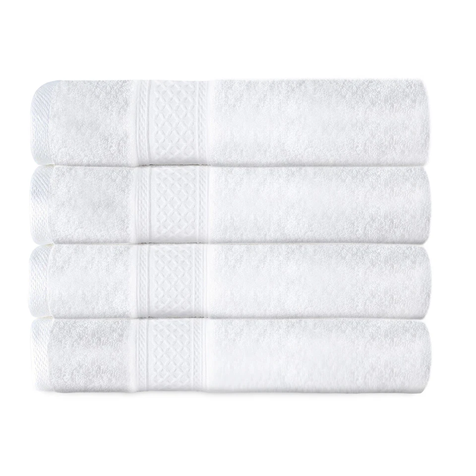 Juegos de 6 toallas de baño 100 % algodón, toallas altamente absorbentes para baño hotel Foto 3 de 4