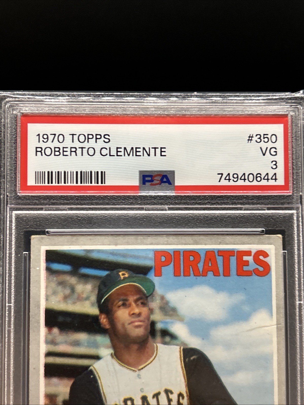 1970 Topps - Roberto Clemente #350 PSA 3 view 4