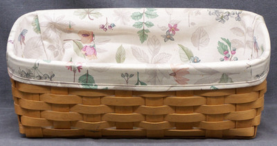 Longaberger 1999 Vanity 18449 Basket Liner Botanical Fields 239635