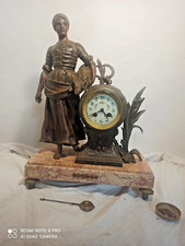 Grande pendule 1900 marbre et regule fonctionne sonne