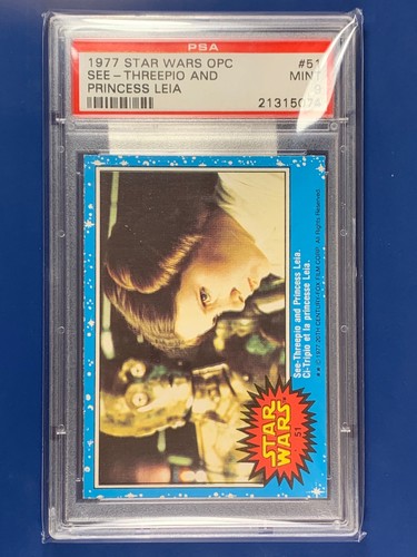 1977 OPC Star Wars #51 See-Threepio and Princess Leia