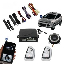 Car Keyless Entry Engine Start Alarm System Push Button Remote Starter Stop Kit