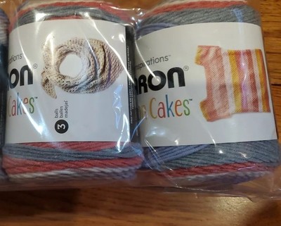 2 Caron Yarnspirations Cotton Cakes Maritimes 3.5 oz 211 Yds Each