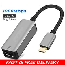 USB C to Ethernet Adapter Rj45 Network LAN Gigabit Laptop 1000Mbps PC Macbook US