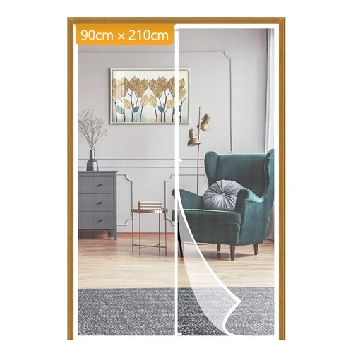 Diker Fly Screen Door White with Magnets 100 x 210 cm, Reinforced Polyester