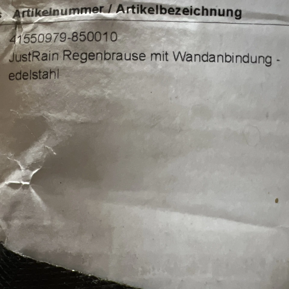 Dornbracht Justrain Shower Head. Never Used. Box Opened For inspection of Item. — 第 2/4 张图片