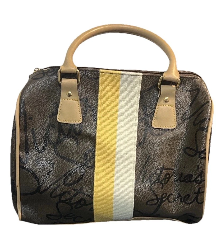 Sexy Bolso Cartera Bolso de Mano Vintage Victoria’s Secret con Asa Superior Marrón Y2K Foto 2 de 4