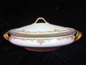 Haviland Limoges Schleiger 625A Oval Covered Vegetable Dish France Antique
