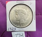 1923 XF+-AU  Peace Silver  $1.00  See All Photos  Lot #772
