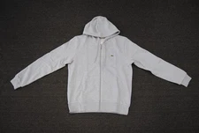 [SH8462-CCA] NEW MEN'S LACOSTE CLASSIC FIT SWEATSHIRTS ZIP UP HOODY SILVER CHINE