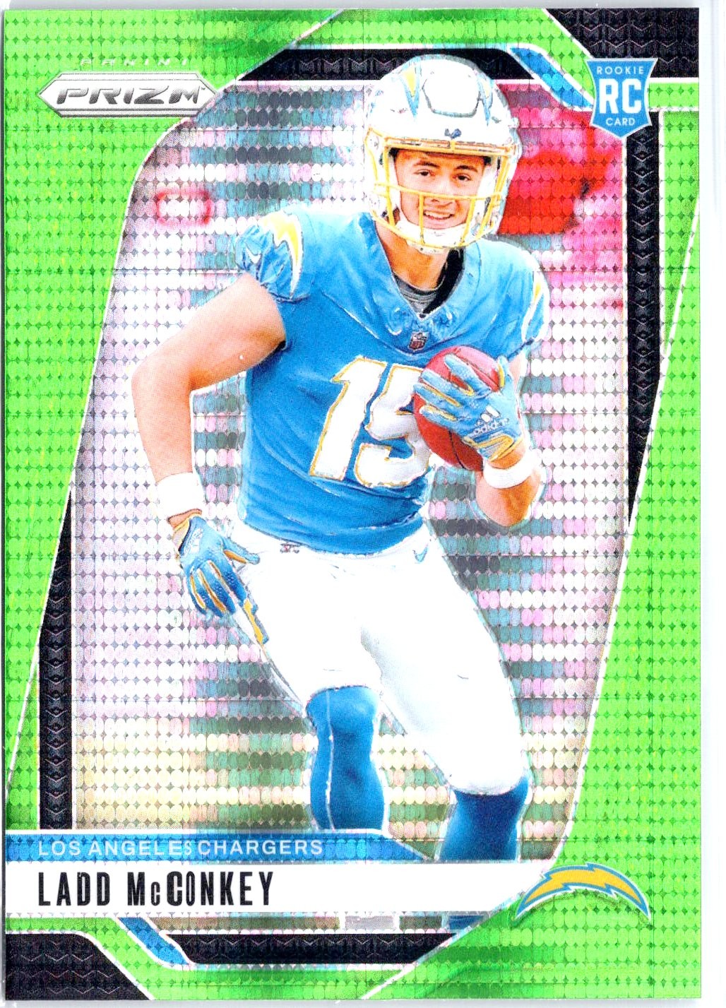 2024 Panini Prizm #3 Ladd Mcconkey neon green pulsar