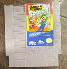 Nintendo Mario Is Missing! NES NTSC-U/C Game Cartridge w/ Dust Sleeve