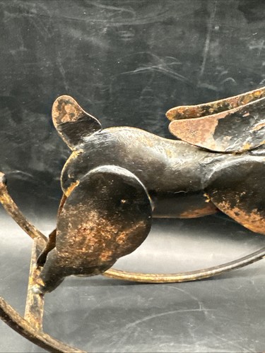 Vintage cast-iron rocking Rabbit heavy gauge steel vintage patina - Picture 12 of 19
