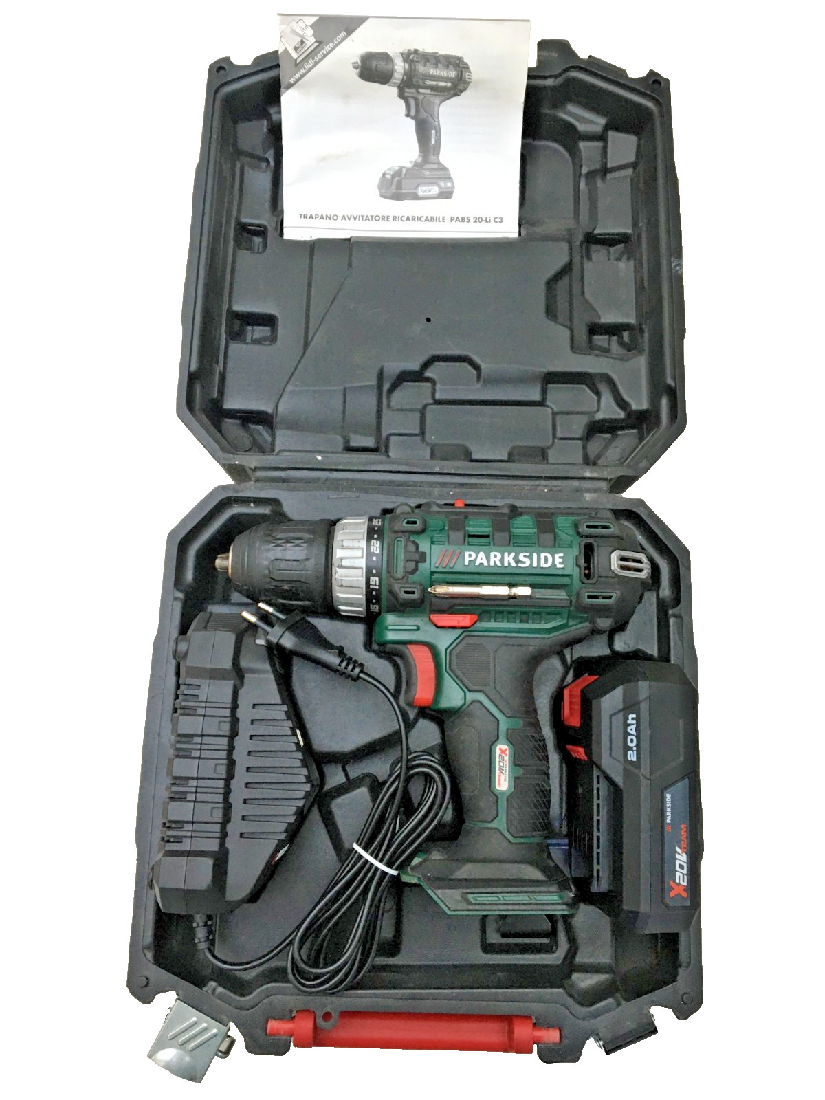 Trapano Avvitatore PARKSIDE V-Team + Batteria e caricabatteria 2026 Nuovi foto 2