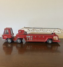 VTG 1960s Buddy L Pressed Steel 16  Fire Truck All Metal Aerial Hook N Ladder