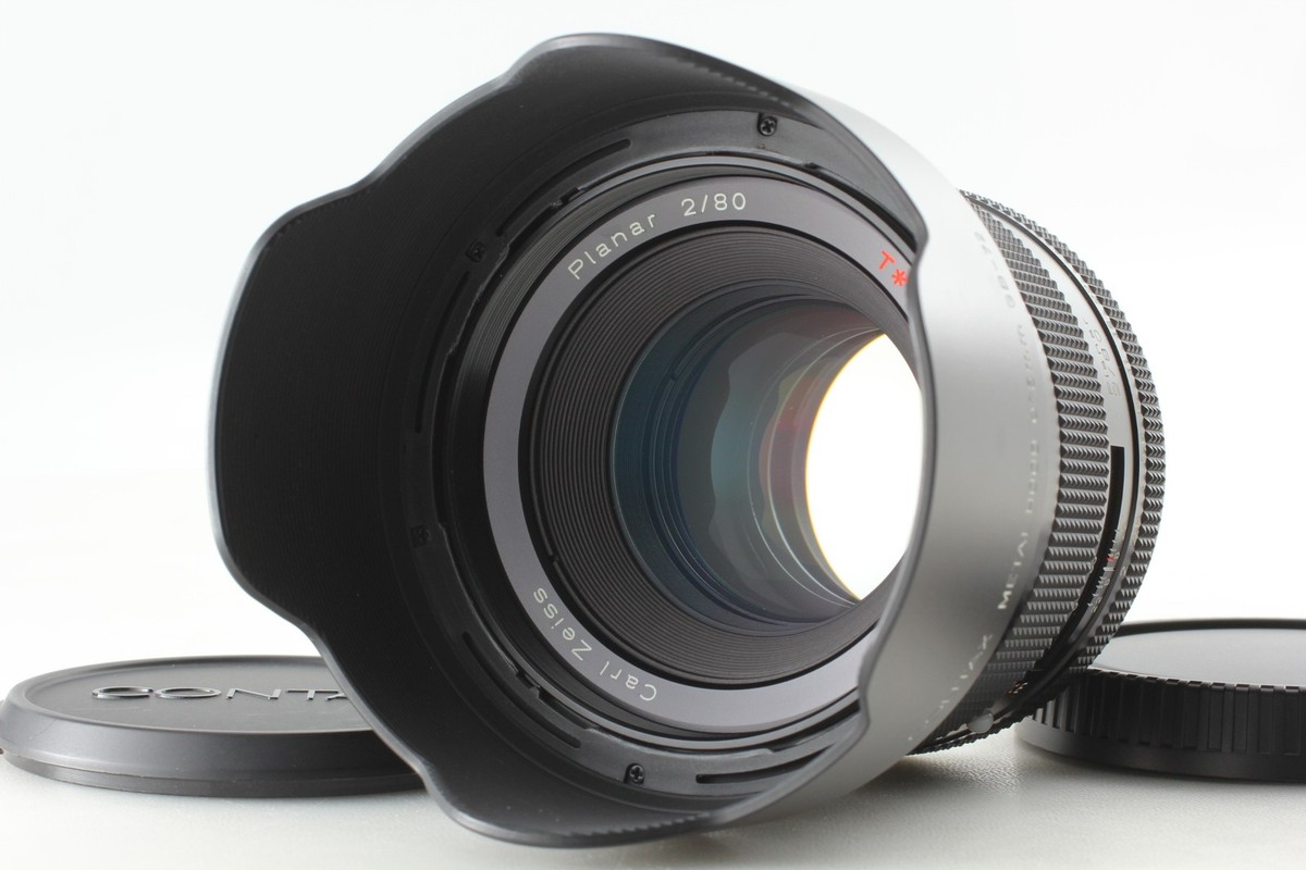 CONTAX 645 Carl Zeiss Planar 80mm F2レンズ MINT w/ Hood ] Contax Carl Zeiss Planar T* 80mm f/2 Lens for 645