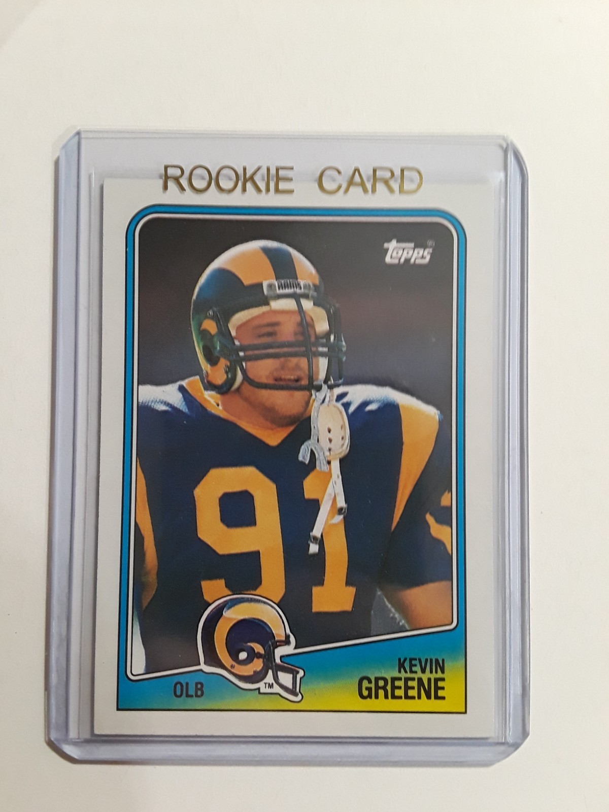 1988 Topps Kevin Greene Rookie #300 football card Los Angeles Rams HOF