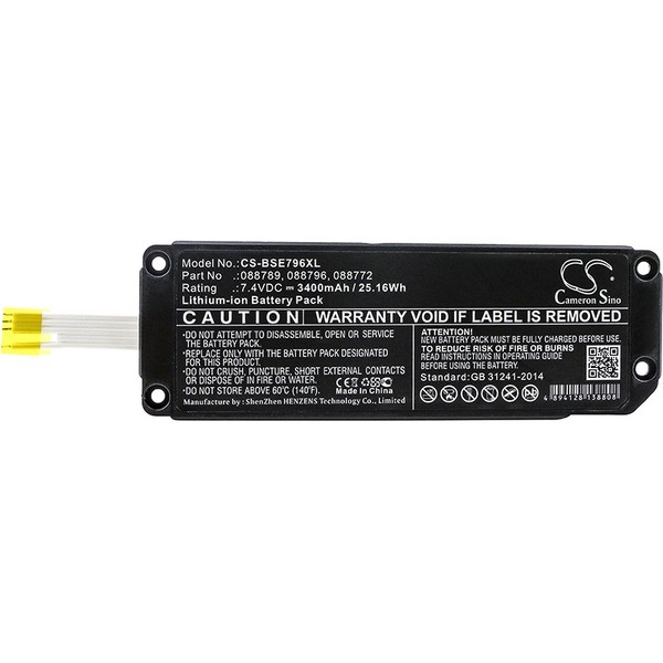 Ersatzakku CS-BSE796XL Bose Soundlink Mini 2 088772 7,4 Volt 3400Mah Li-Ion-image
