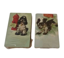 RediSlip COCKER SPANIEL Black White DOG Card Packs LOT of 2 New Vintage 1970s