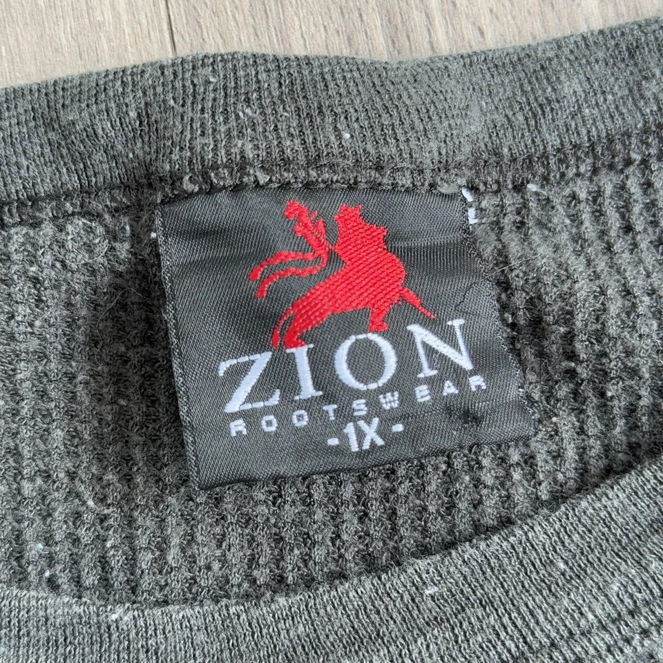 Bob Marley Shirt Mens XL Black Long Sleeve Zion Rootswear Get Up Stand Up Reggae - Image 4 of 4