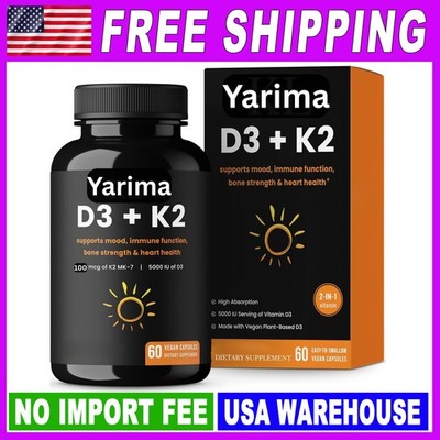 Vitamin D3 + K2 with Coconut Oil   5000 IU Vegan D3 & MK7 K2 100 mcg