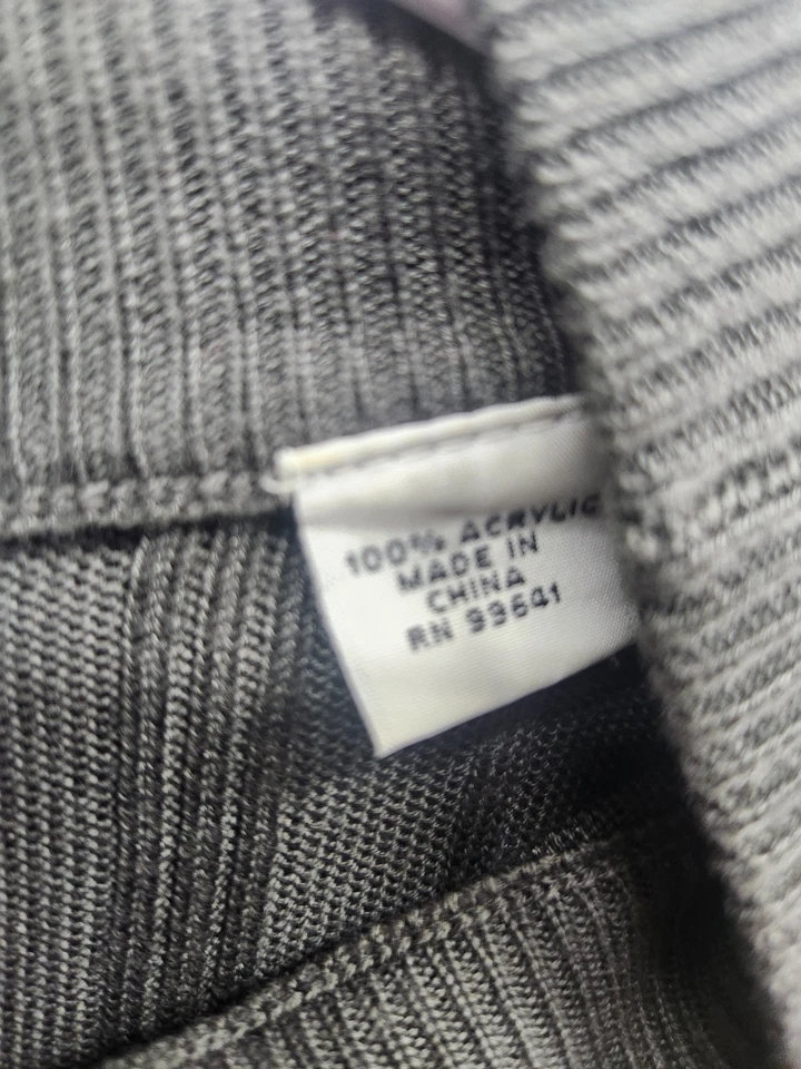 Linea Uomo Sweater Mens XXL Gray Long Sleeves 100% Acrylic Lite Weight Classic - Image 3 of 4