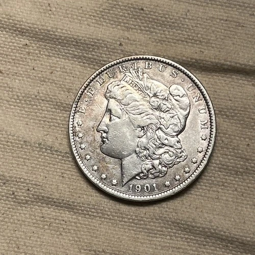 1901 Morgan Silver Dollar Coin, Tougher In XF Condition Better Date ZM