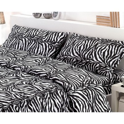 Flanell-Doppelbettbezug 250x200 cm 'Schlafzeit' - Zebra