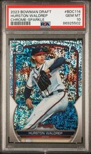2023 Bowman Draft Hurston Waldrep #BDC-114 1st Chrome Sparkle Refractor- PSA 10