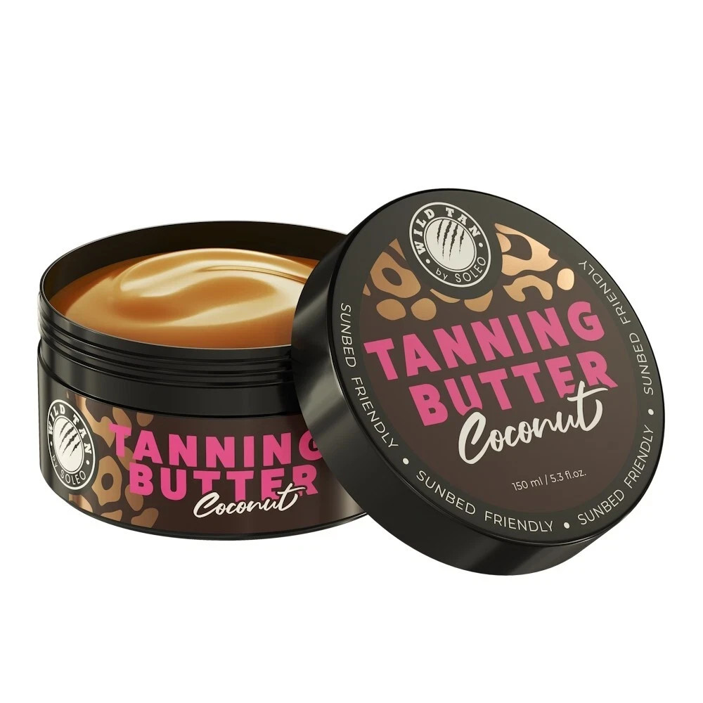 New Wild Tan by Soleo Coconut Tanning Butter Sunbed Accelerator Lotion Cream Tub