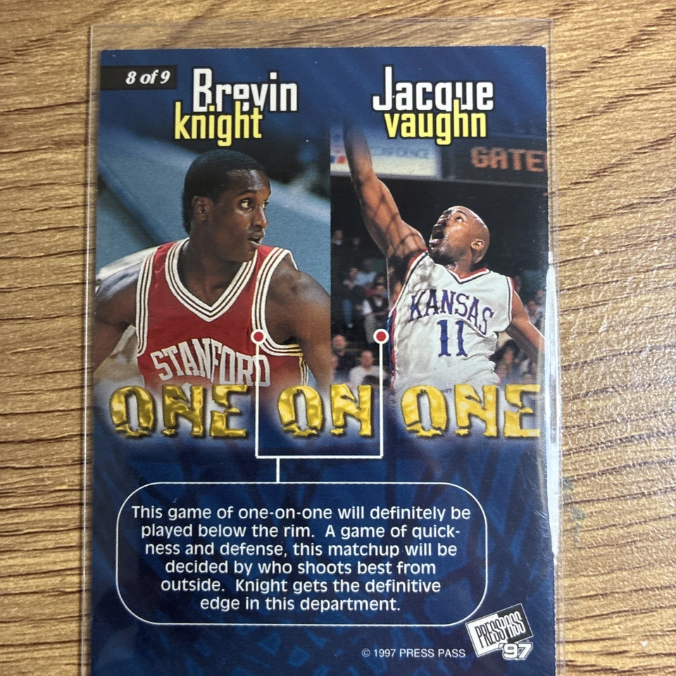 Press Pass #8 1997 Jacque Vaughn/Brevin Knight uno a uno Foto 2 de 2