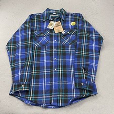 VINTAGE Five Brother Flannel Shirt Mens Large Tallman Cotton Western DEADSTOCK