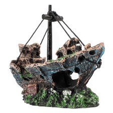 Fish Tank Decoration - Aquarium Accessories,Shipwreck Decor,Resin Material Su...