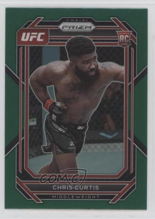 2023 Panini Prizm UFC Green Prizm Chris Curtis #105 w5b