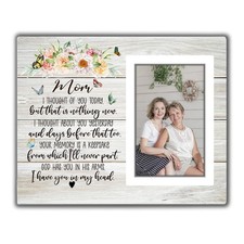 Mom Memorial Photo Frame - Sympathy Gifts for Loss of Mother - Fits 4x6 In Photo