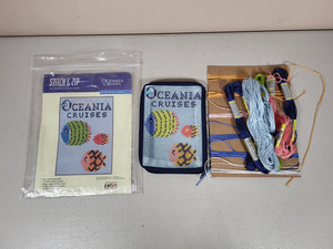 Alice Peterson Stitch & Zip Oceania Cruises Passport Holder OC-24 Needlepoint