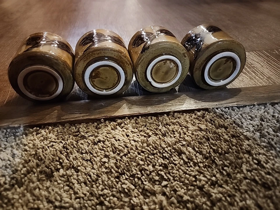 Otagiri? Juego de 4 tazas de té de gres esmaltado orgánico asiático Foto 4 de 4