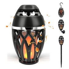 LED Flame Outdoor Speaker,Tiki Torch Speakers Atmosphere Light Speakers,Outdo...