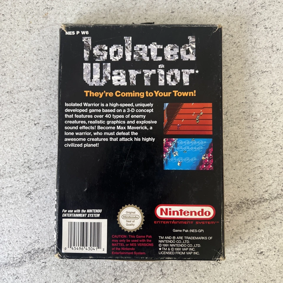 Isolated Warrior Nintendo NES Entertainment System PAL Game Cartridge & Box - Image 4 of 4