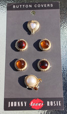 Neu - Vintage 90s Johnny Loves Rosie Jewelled Shirt/Jacket Button Covers