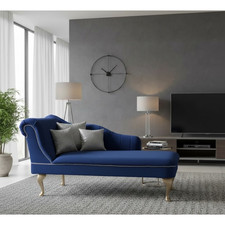 Image of Left & Right-Hand Tufted Velvet Chaise Lounge Accent Sofa Chair, 133cm