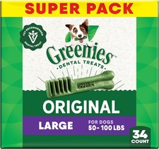 Greenies Veterinarian-Recommended Adult Natural Dental Dog Treats Large Size, Or