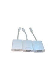 Lot Of 3 Genuine Mini DisplayPort to VGA Video Adapter A1307 Mac Thunderbolt