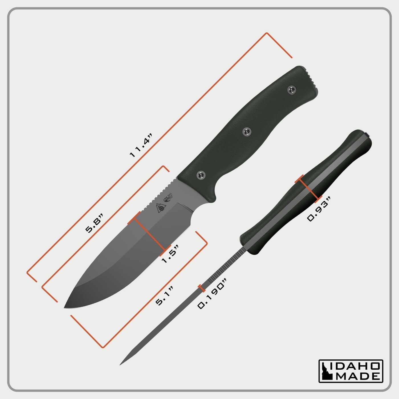 Survive! Knives GSO 5.1 Magnacut Blade OD Green Handle Coyote Sheath eBay