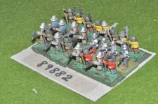 15mm medieval / generic - bills & halberds 24 figs - inf (89882)